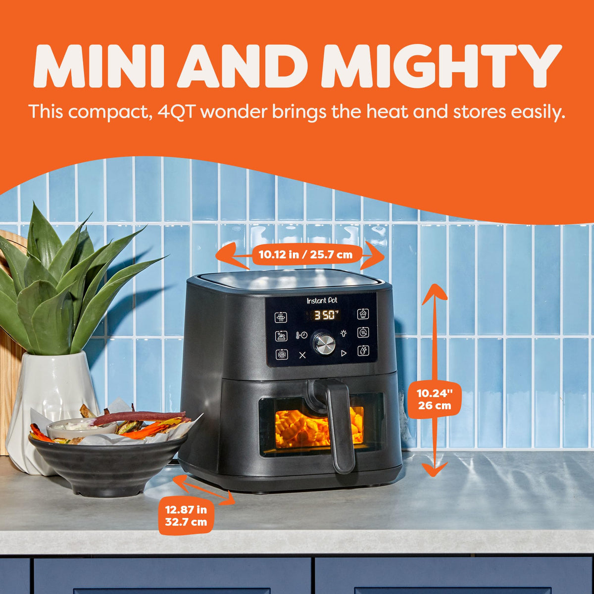 Instant Pot 4Qt Vortex Mini clear cook window view to monitor progress