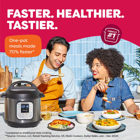 Instant Pot Duo app screen with 800+ recipes for quick dinner ideas.