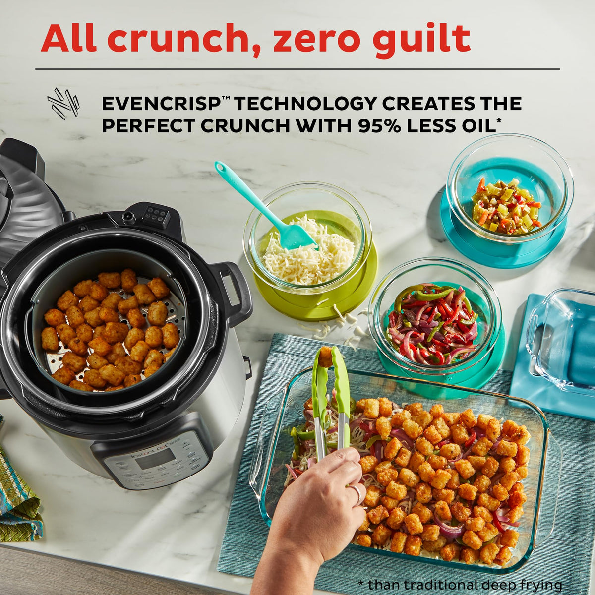 Instant Pot Duo Crisp 8QT steam rack: even steam for vegetables and dumplings.