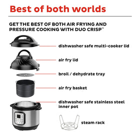 Instant Pot Duo Crisp 8QT storage cover: keeps lids and accessories organized.