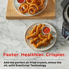 Instant Pot Duo Crisp EvenCrisp technology delivers crisp textures with less oil.