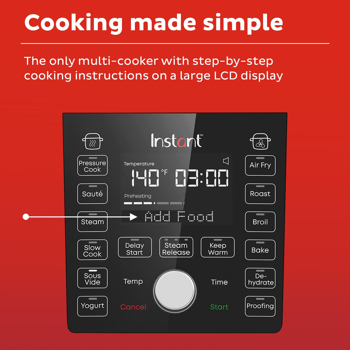 Instant Pot Duo Crisp family meal scene shows quick, adaptable cooking at home.