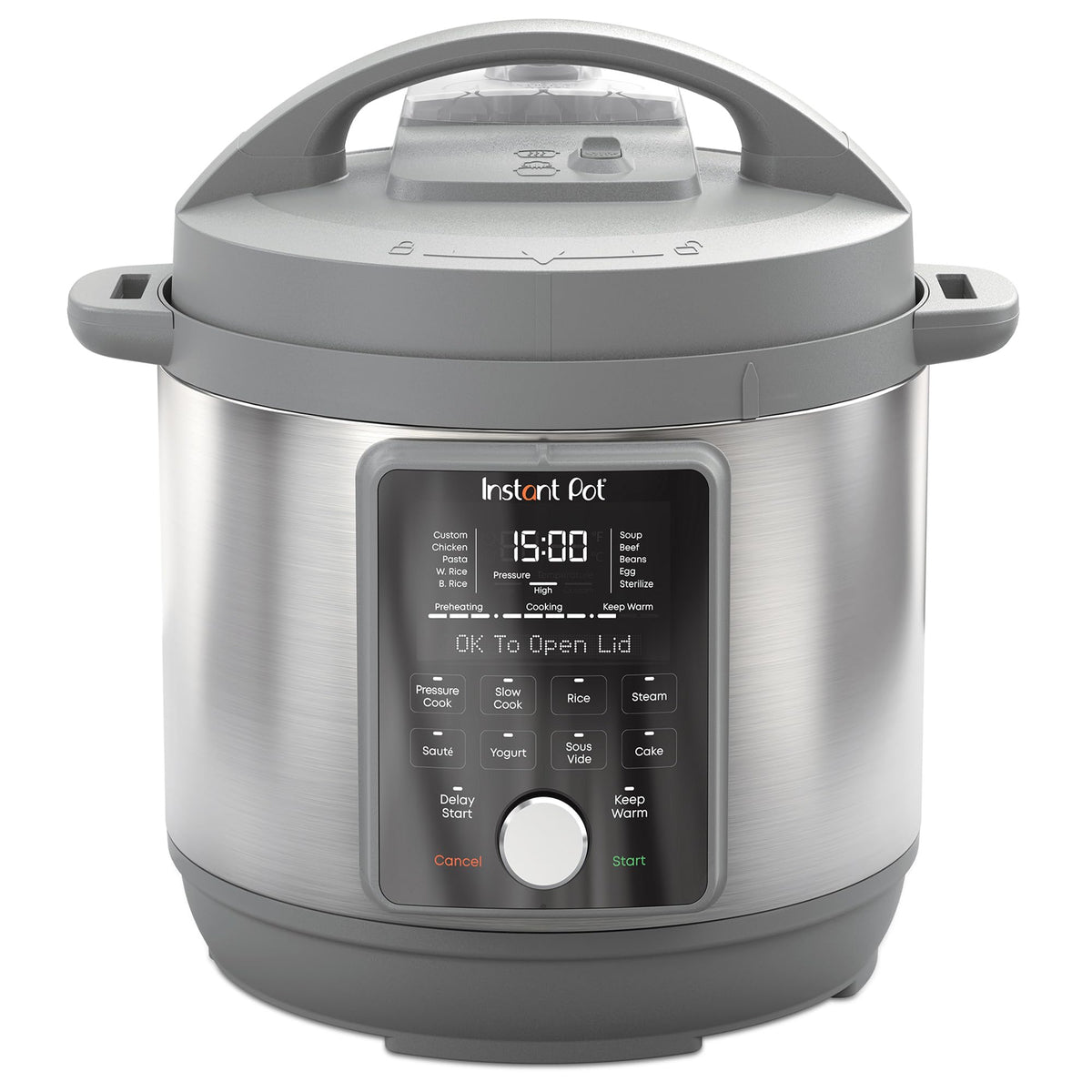 Instant Pot Duo Plus 8-quart front view ready for weeknight meals.