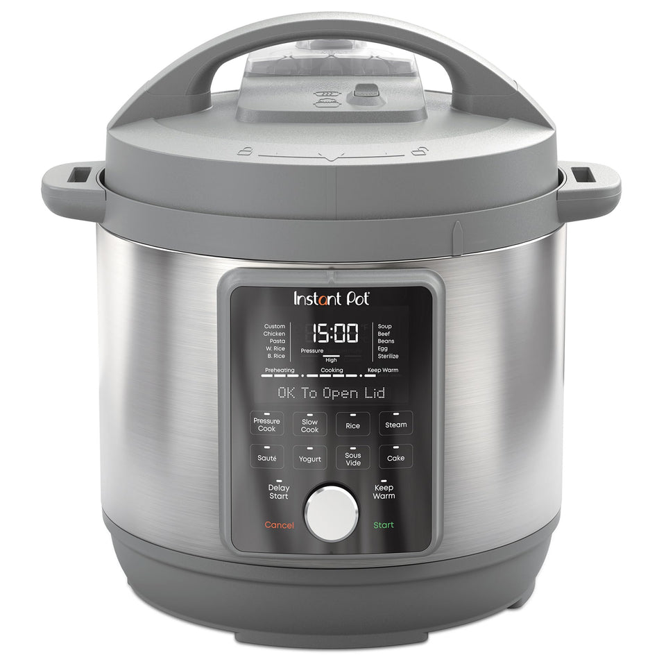 Instant Pot Duo Plus 8-quart front view ready for weeknight meals.