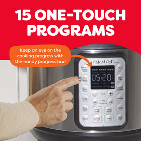 Instant Pot Duo Plus detachable lid supports easy storage after cooking.
