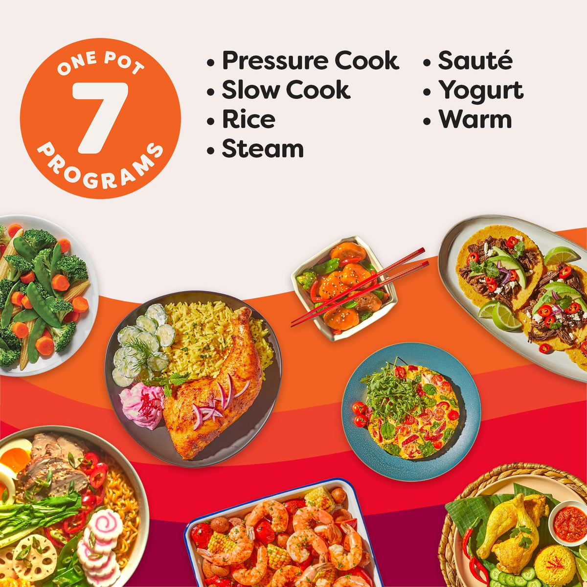 Instant Pot Duo stainless-steel pot highlights even searing and browning.