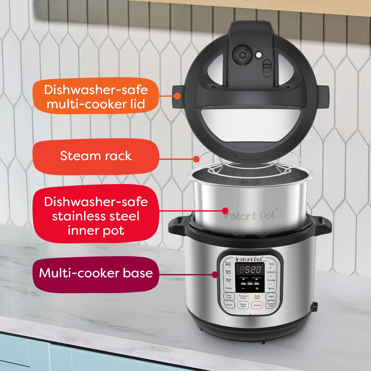 Instant Pot Duo yogurt maker feature for homemade cultured desserts.