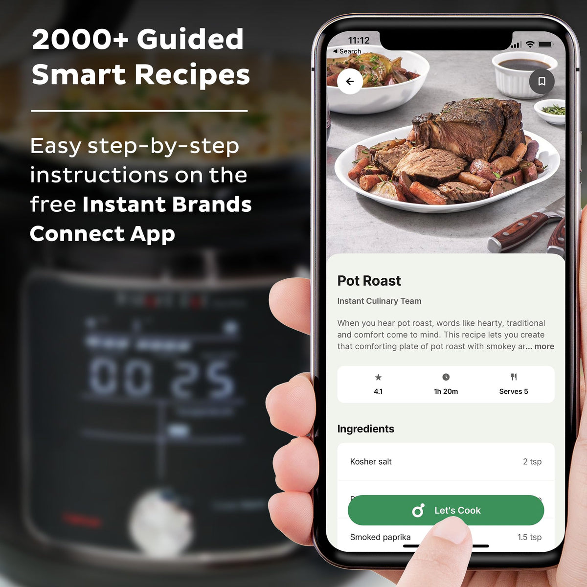Instant Pot InstantChill 6-function churning for ice cream, gelato, sorbet, and more.
