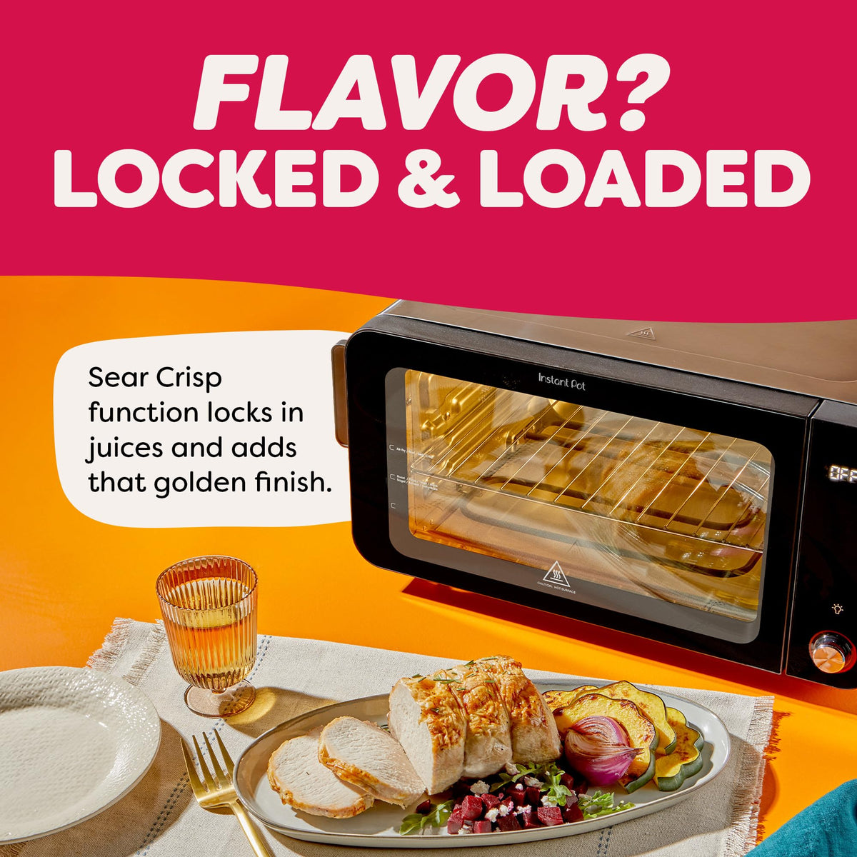 Instant Pot large viewing window lets you monitor progress without heat loss