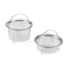 Instant Pot mesh steamer basket large for family meals; promotes even steaming