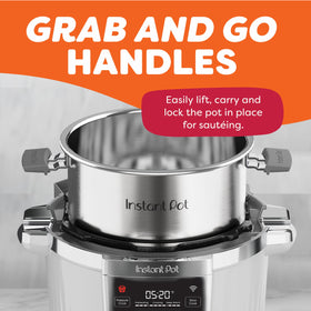 Instant Pot PRO Max 6-quart capacity supports family portions up to six servings.
