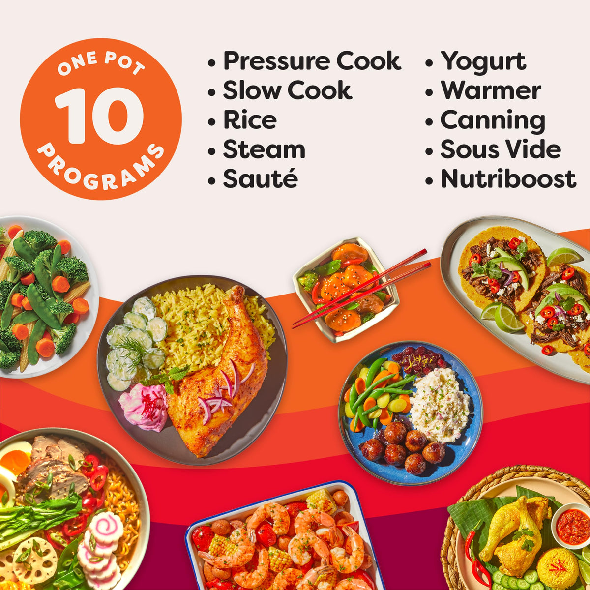 Instant Pot PRO Max nutriboost function display emphasizes texture enhancement during cooking.