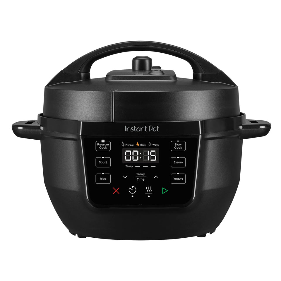 Instant Pot Rio Mini 4Qt front view—compact space-saving design ideal for small kitchens and dorms