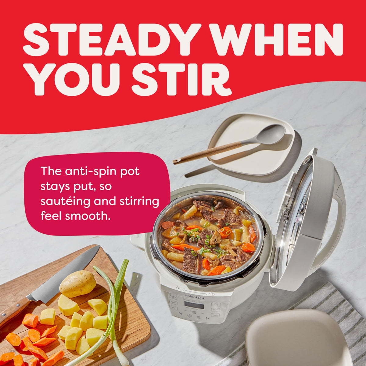 Instant Pot Rio Mini Sea Salt finish brightening the kitchen aesthetic