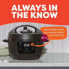 Instant Pot Rio Mini stainless-steel pot—dishwasher-safe cleanup saves time after meals