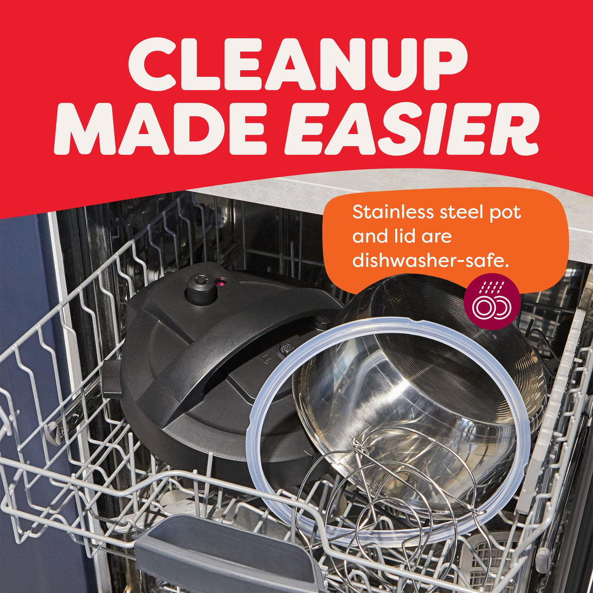 Instant Pot Rio Mini steam rack included—expanded steaming options for vegetables or seafood