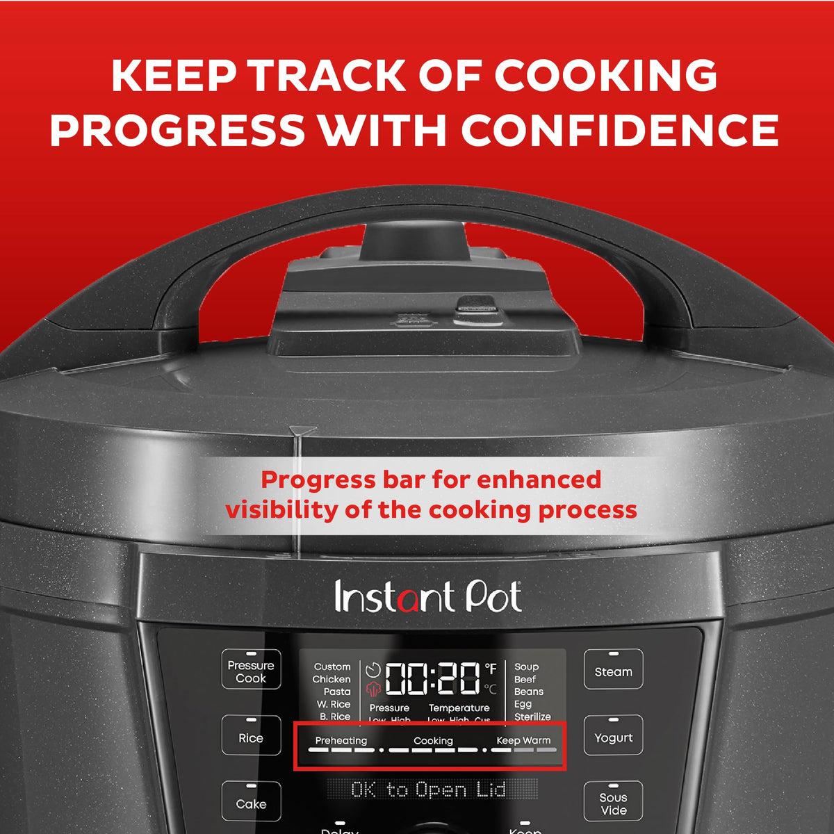 Instant Pot RIO Wide Plus 35 percent larger surface for bigger batches