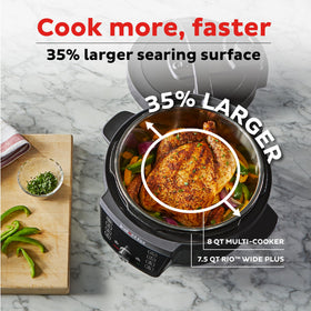 Instant Pot RIO Wide Plus 7.5-quart capacity suits family meals