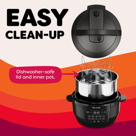 Instant Pot Rio Wide quiet steam release for a calmer kitchen.