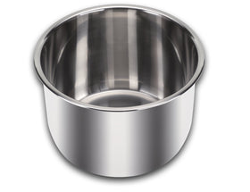 Instant Pot 6-Qt inner pot top view with polished surface for easy cleaning