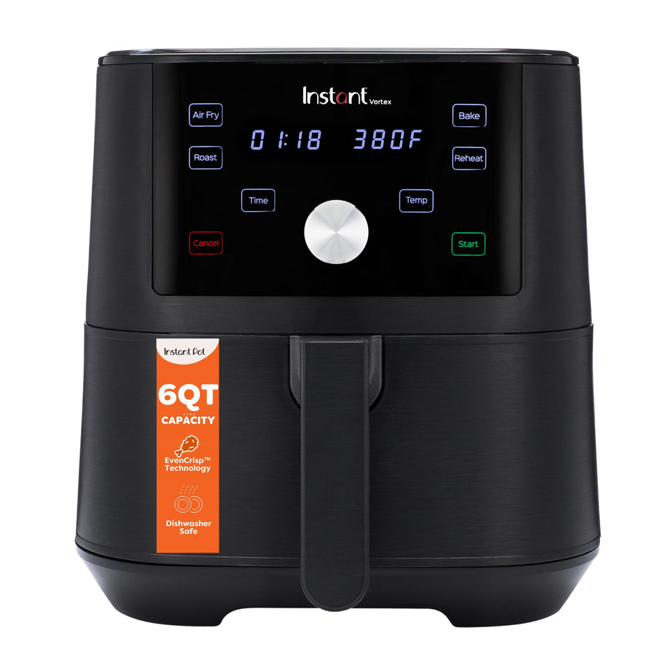 Instant Pot Vortex 6QT XL front view for quick, family-friendly meals.