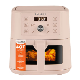 Instant Pot VORTEX Mini Air Fryer front view in rosewater finish showing compact design