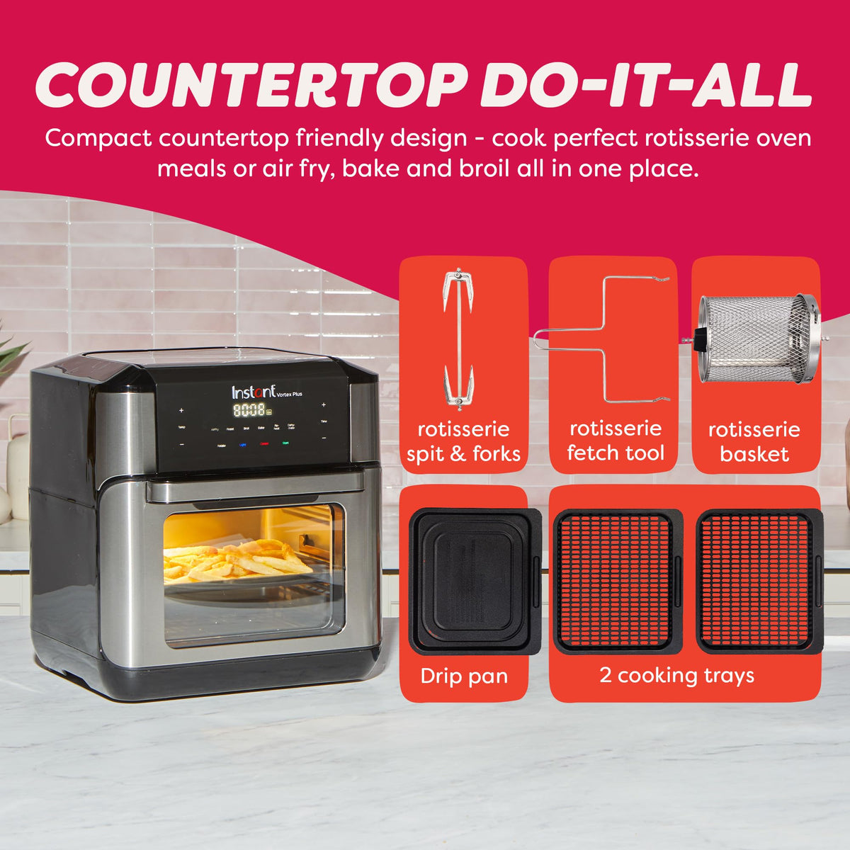 Instant Pot Vortex Plus EvenCrisp technology delivers crisp results