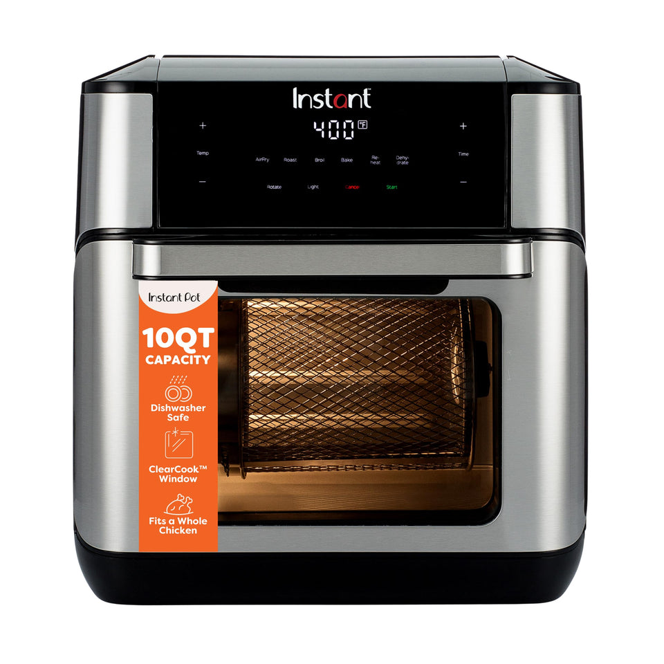 Instant Pot Vortex Plus 10QT front window view for monitoring food