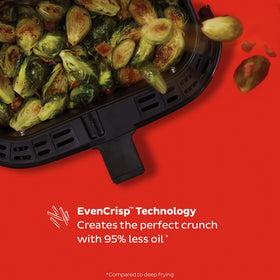 Instant Pot Vortex Plus 6qt capacity supports six portions for meals.