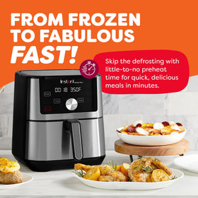 Instant Pot VORTEX Plus control panel showcases user-friendly touchscreen for fast results.