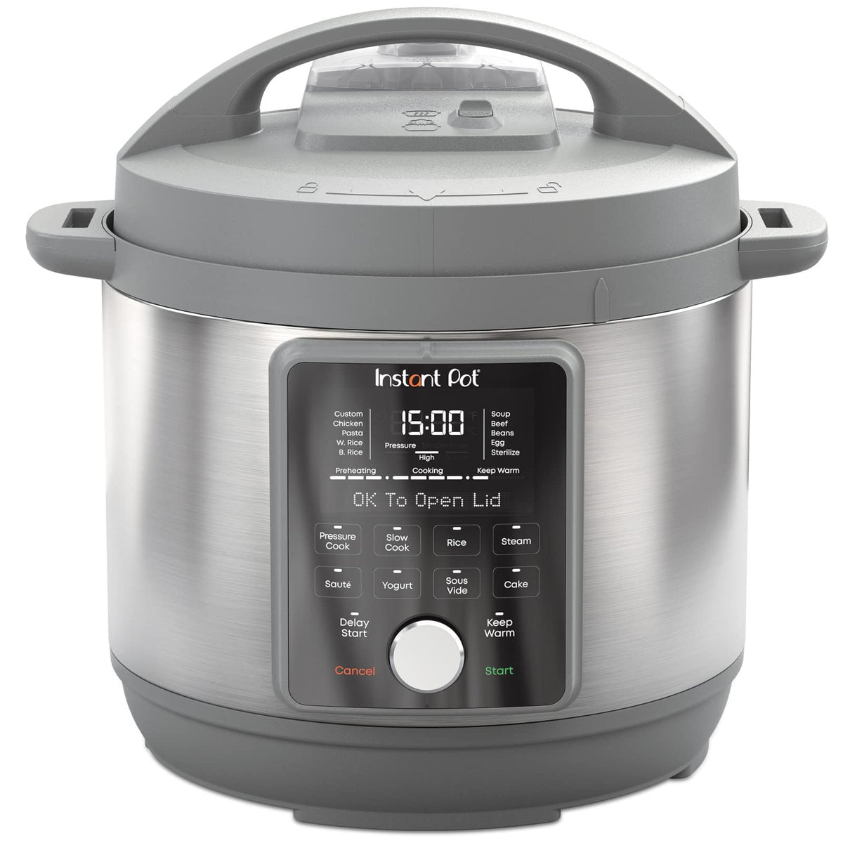 Instant Pot Whisper Quiet steam release in action, demonstrating safe, silent venting
