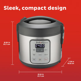 Digital display on Instant Pot Zest shows clear cooking status.