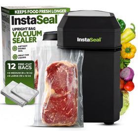 Instaseal vacuum sealer compact design for small kitchens and easy storage.