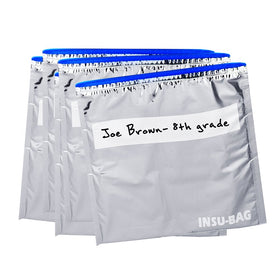 INSU-BAGS foil thermal sandwich bag close-up shows easy closure and freshness.