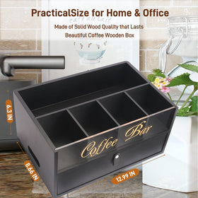 Intarsio built-in drawer keeps coffee pods and accessories neatly organized.
