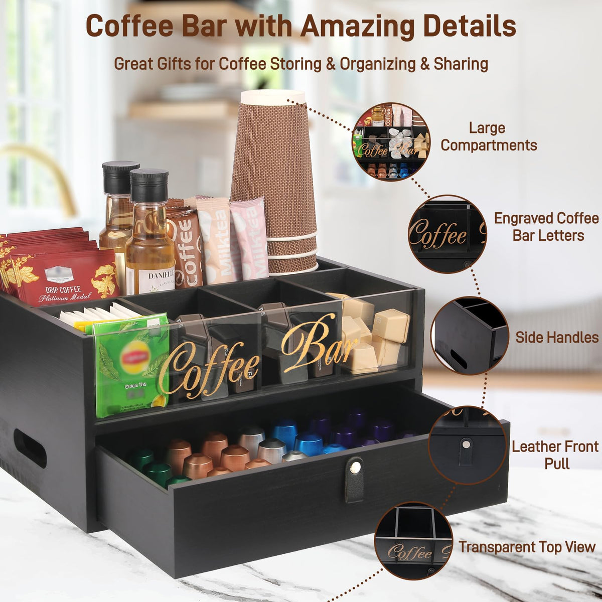 Intarsio coffee station setup ideal for homes, offices, or cafes.