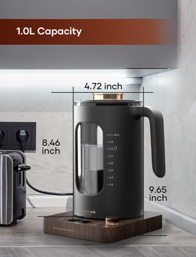 INTASTING BPA-free kettle ensures clean tastes and safe daily use.