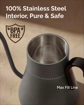 Built-in brew stopwatch helps you time your pour for consistency.