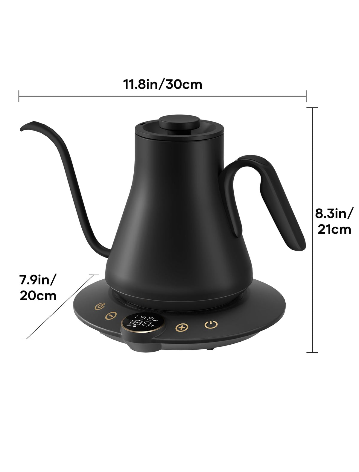 INTASTING ebony black finish adds a sleek countertop look
