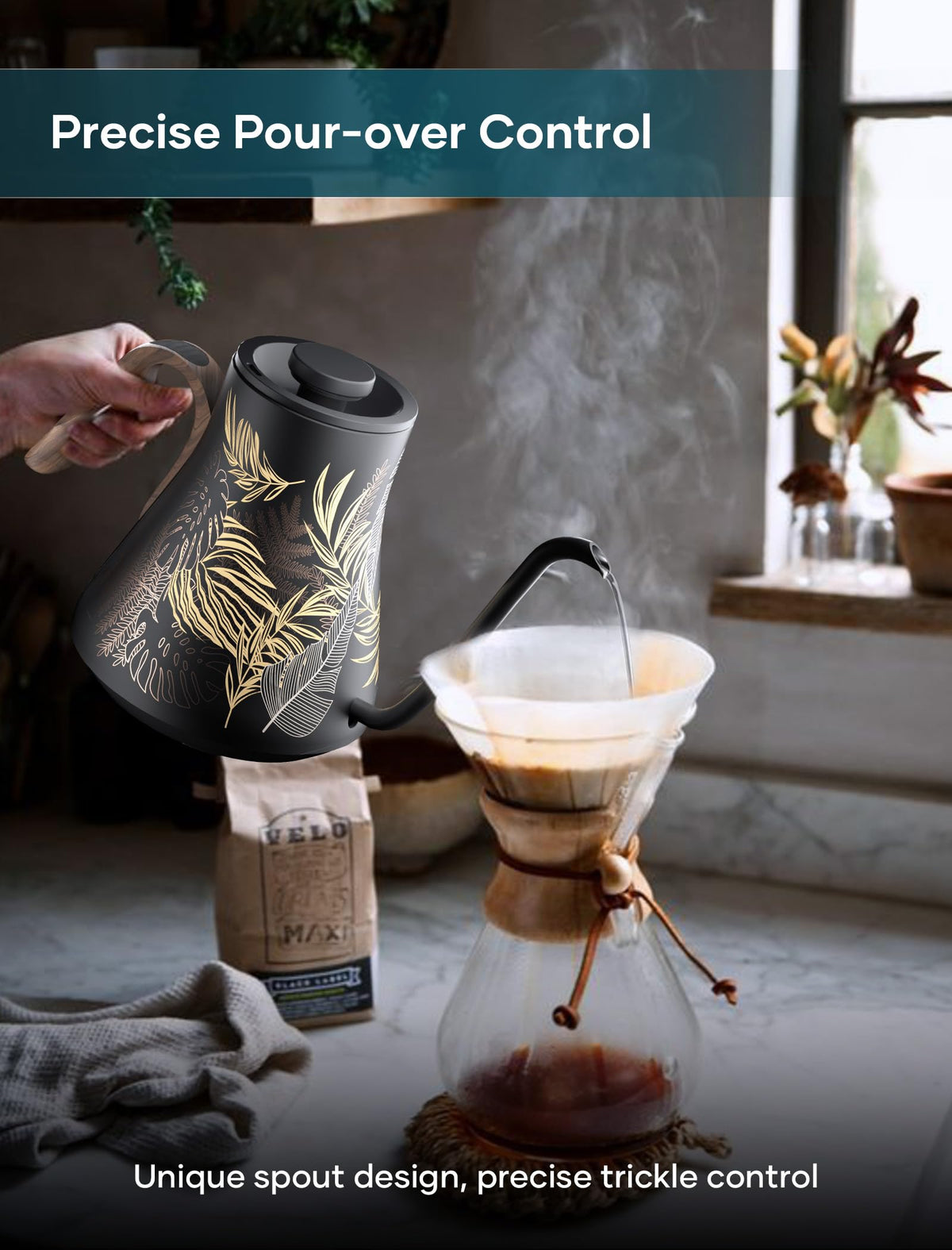 INTASTING brew stopwatch aids timing pour-over for café quality results