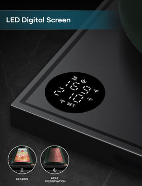 INTASTING electric kettle built-in brew stopwatch helps time pours.