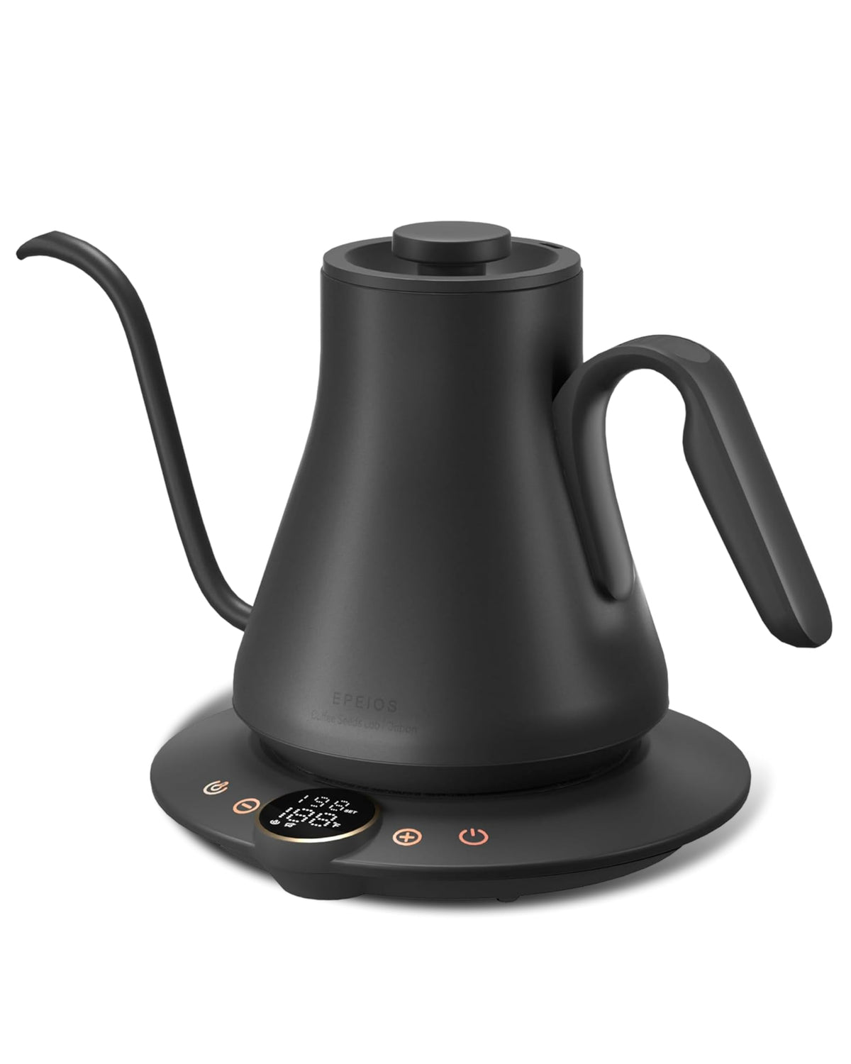INTASTING electric kettle with gooseneck pour for precise pour-over control.