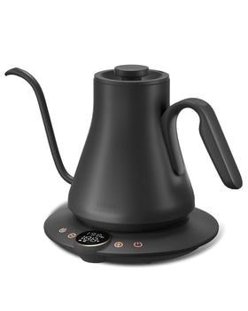 INTASTING electric kettle with gooseneck pour for precise pour-over control.