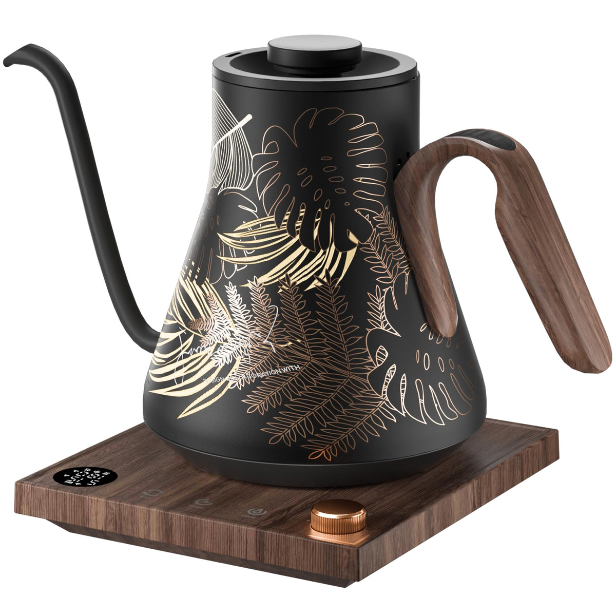 INTASTING electric kettle with gooseneck spout for precise pour-over brewing