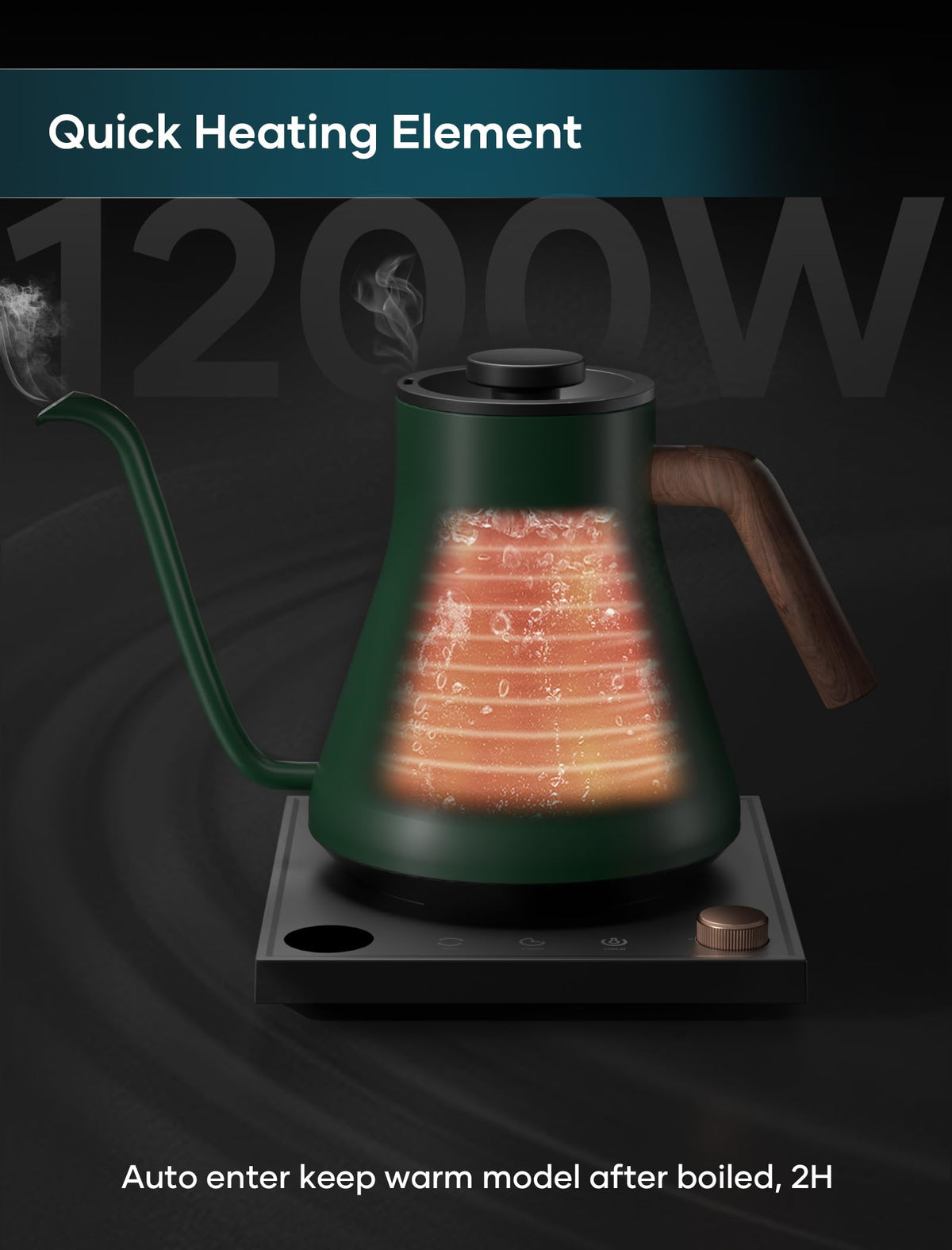INTASTING interior stainless steel surface ensures safe water contact.