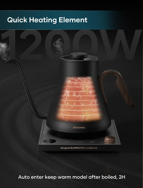 INTASTING Electric Kettle plastic-free sensor supports safe water sensing.