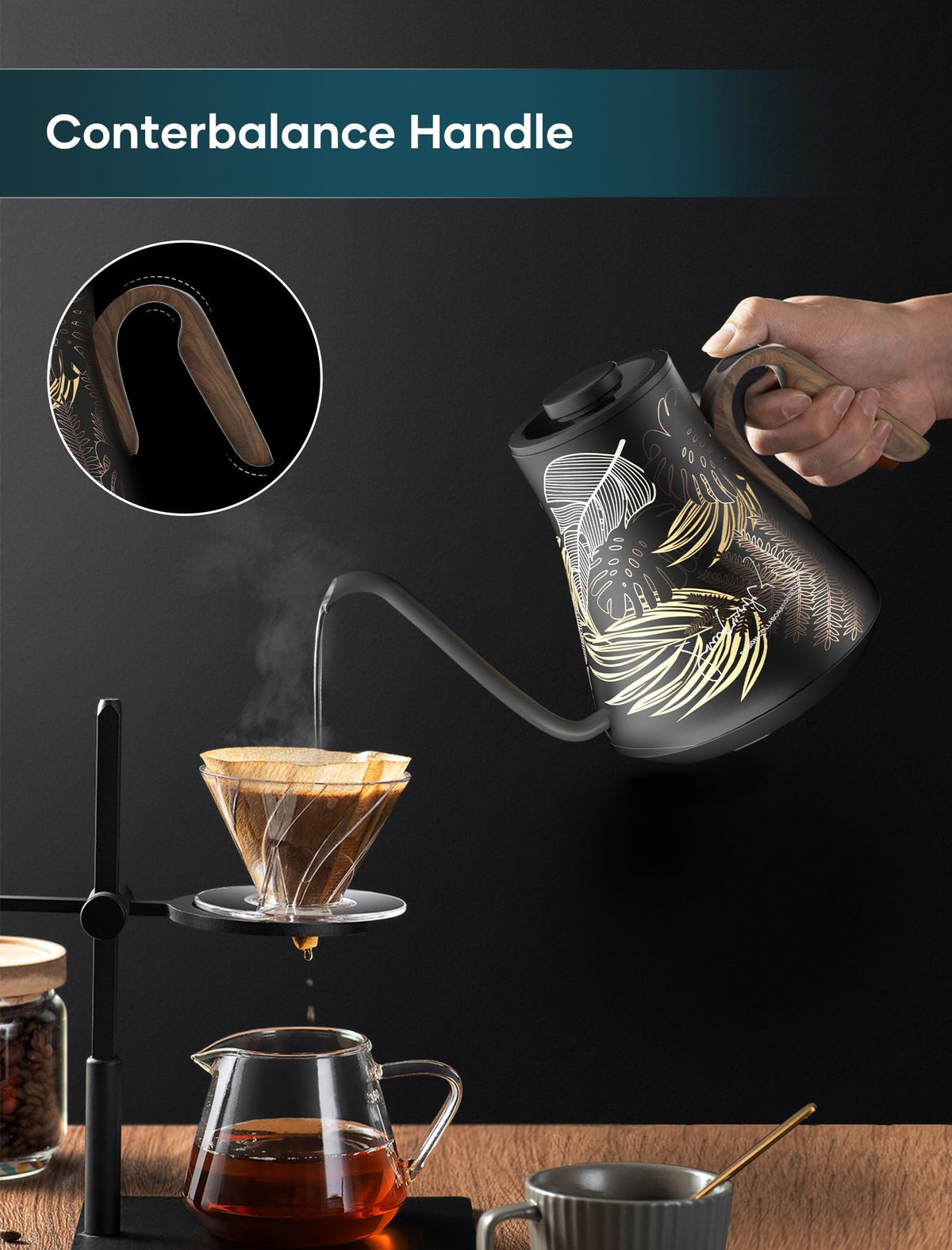INTASTING kettle showing precision temperature control for consistent brews