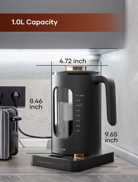 INTASTING dark gray finish adds sleek style to any kitchen.