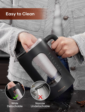 INTASTING non-drip nozzle helps prevent spills during pouring.