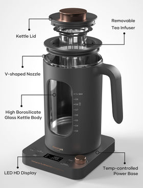 INTASTING kettle temperature knob lets you dial perfect temps for teas.